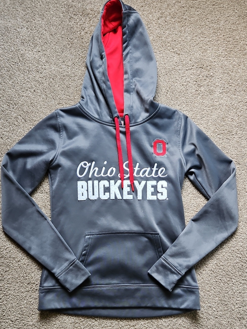 Ohio State Buckeyes Gray Hoodie Sweatshirt Size Small